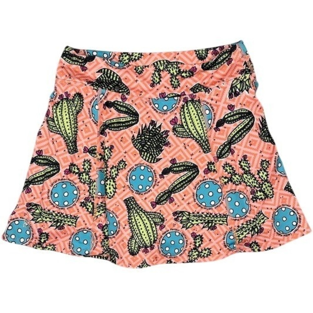 Pickleball Bella Cactus‎ Makes Perfect Skort Peach Green Size L Activewear Skirt